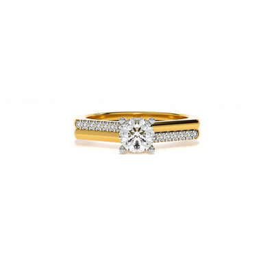 Split Shank 9KT Gold Lab Grown Diamond Ring