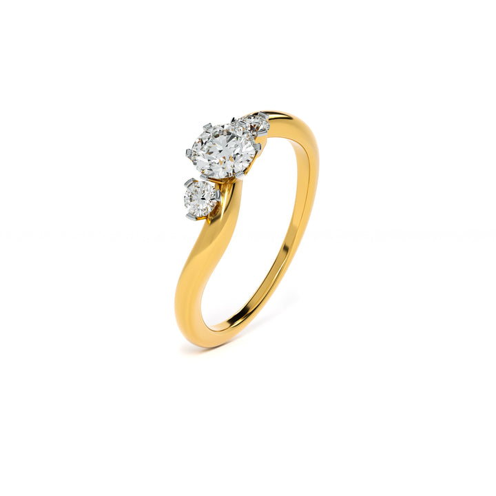 The Harmony Trio 9KT Gold Lab Grown Diamond Ring - 4