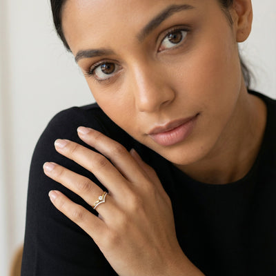 Sovereign V Duo 9KT Gold Lab Grown Diamond Ring