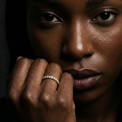 Radiant Eternity 9KT Gold Lab Grown Diamond Ring