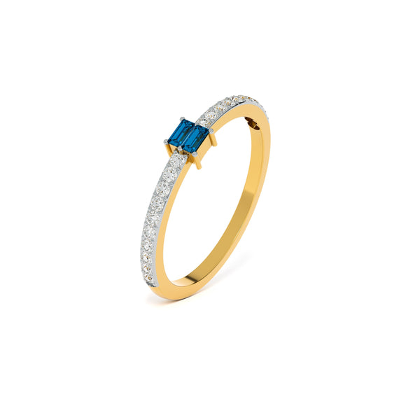Sapphire Echo 9KT Gold Lab Grown Diamond Ring - 4