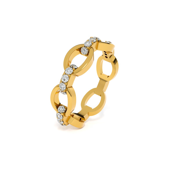 Eternal Link 9KT Gold Lab Grown Diamond Ring  - 4