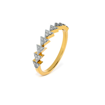 Starlit Peaks 9KT Gold Lab Grown Diamond Ring