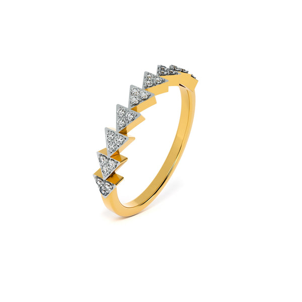 Starlit Peaks 9KT Gold Laboratory Grown Diamond Ring