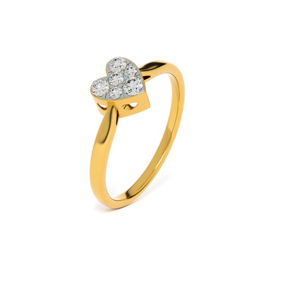 Lustre of Love 9KT Gold Lab Grown Diamond Ring