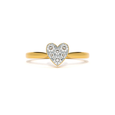 Lustre of Love 9KT Gold Lab Grown Diamond Ring