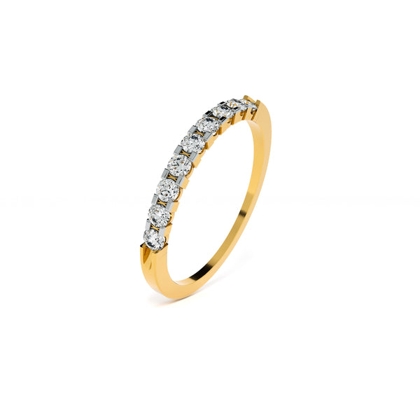 Twilight Gleam Eternity 9KT Gold Lab Grown Diamond Ring - 6