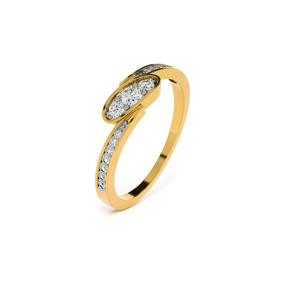 Empress Illusion 9KT Gold Lab Grown Diamond Ring - 5