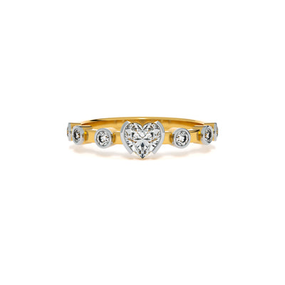Celestial Heart 9KT Gold Lab Grown Diamond Ring