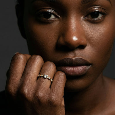 Celestial Heart 9KT Gold Lab Grown Diamond Ring