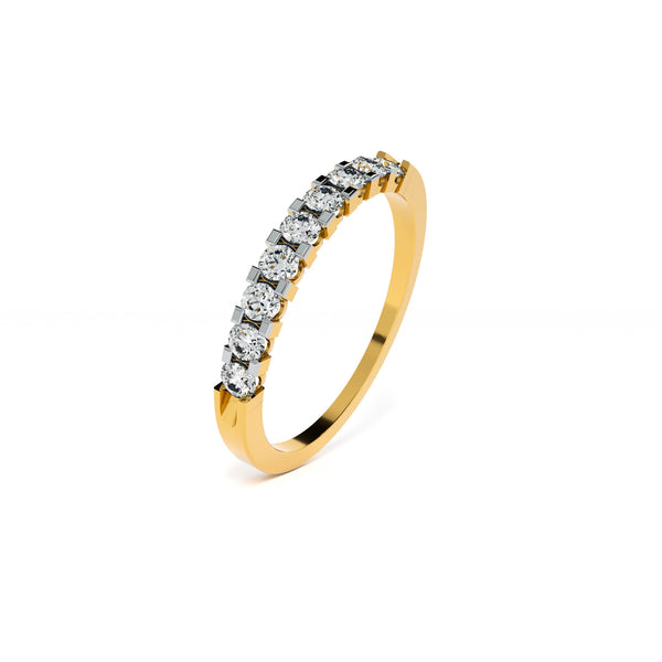 Crescent Sparkle 9KT Gold Laboratory Grown Diamond Ring