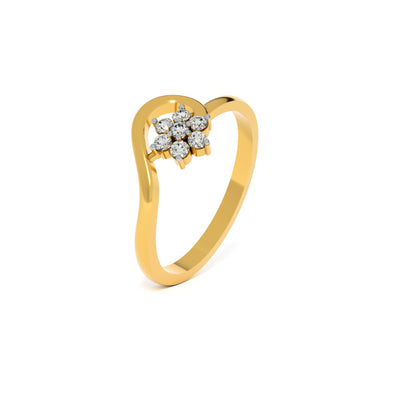 Flora Glow 9KT Gold Lab Grown Diamond Ring