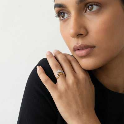 Regal Chain 9KT Gold Lab Grown Diamond Ring