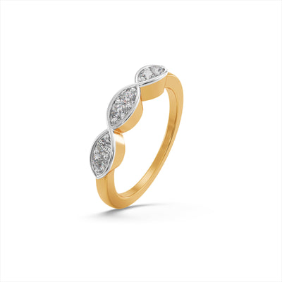 Triple Twist 9KT Gold Lab Grown Diamond Ring