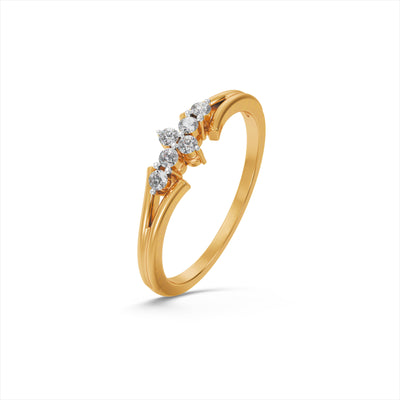 Trio Sparkle 9KT Gold Lab Grown Diamond Ring