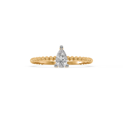 Twist Ray 9KT Gold Lab Grown Diamond Ring