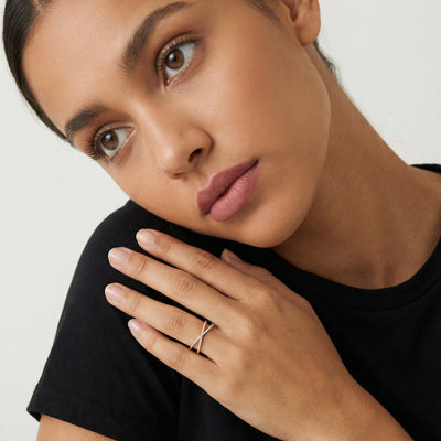 Crossover 9KT Gold Lab Grown Diamond Ring