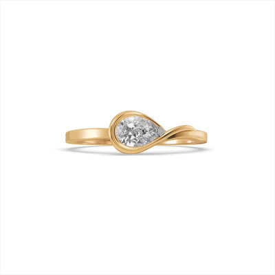 Petal Spark 9KT Gold Lab Grown Diamond Ring