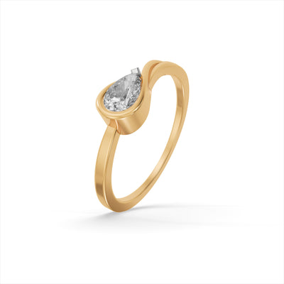 Petal Spark 9KT Gold Lab Grown Diamond Ring