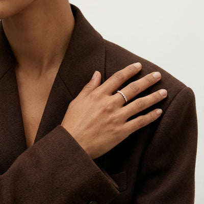 Forever Set Diamond 9KT Gold Lab Grown Diamond Band Ring