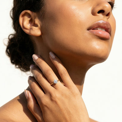 Held By 9KT Gold Lab Grown Diamond Ring