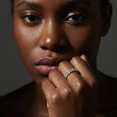 Bold Cluster 9KT Lab grown Diamond Band Ring