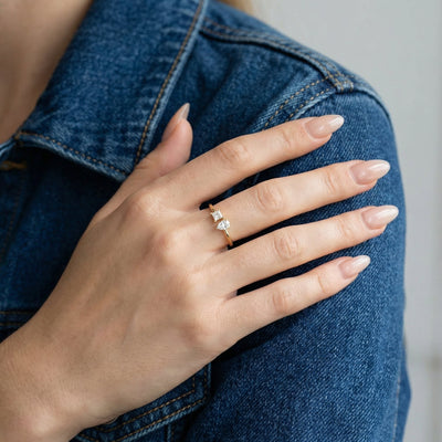 Classic Solitaire Duo 9KT Lab Grown Diamond Ring