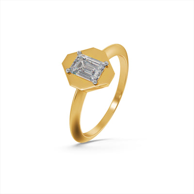 Regal Radiance 9KT Gold Lab Grown Diamond Ring
