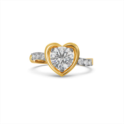 Sweet Heart 9KT Gold Lab Grown Diamond Ring