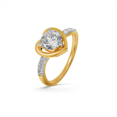 Sweet Heart 9KT Gold Lab Grown Diamond Ring