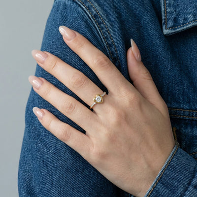 Sweet Heart 9KT Gold Lab Grown Diamond Ring