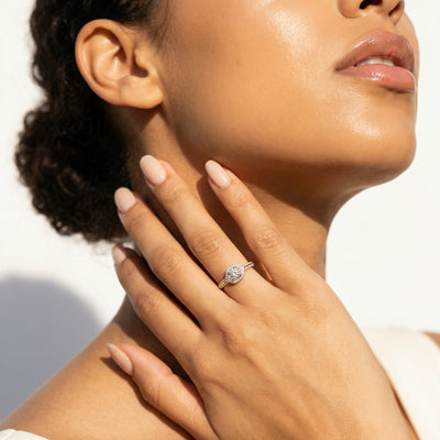 The Aurelia Crown 9KT Lab Grown Diamond Promise Ring