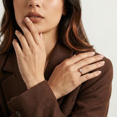 The Elara Solitaire 9KT Lab Grown Diamond Promise Ring