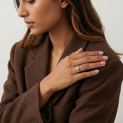 The Fleur Halo 9KT Lab Grown Diamond Promise Ring