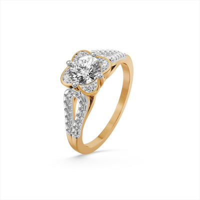 The Fleur Halo 9KT Lab Grown Diamond Promise Ring