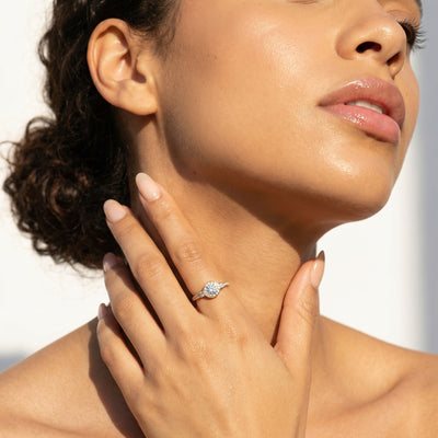 The Heirloom Halo 9KT Lab Grown Diamond Promise Ring