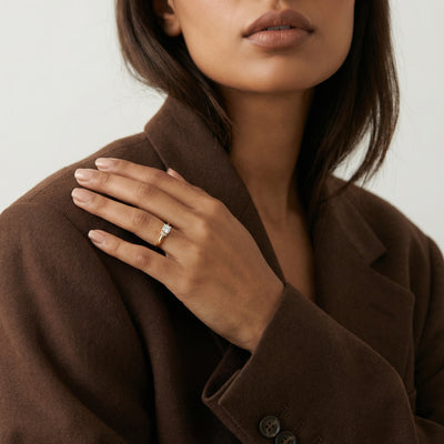 The Crown Crest Solitaire 9KT Lab Grown Diamond Promise Ring