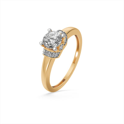 The Crown Crest Solitaire 9KT Lab Grown Diamond Promise Ring