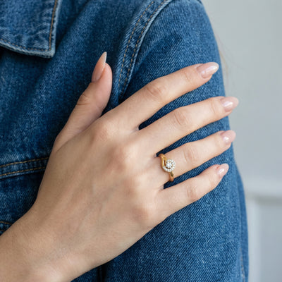 The Nova Twist Solitaire 9KT Lab Grown Diamond Promise Ring