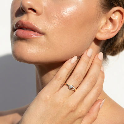 The Rosecrest Halo 9KT Lab Grown Diamond Promise Ring