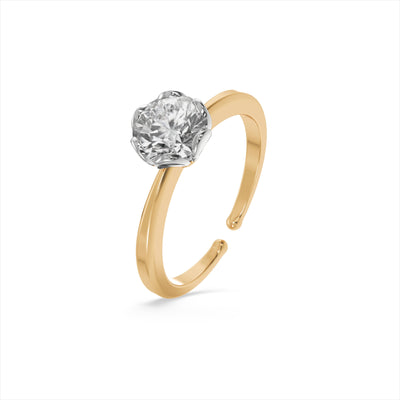 The Rosette Solitaire 9KT Lab Grown Diamond Promise Ring