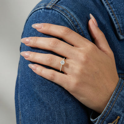 The Lucent Crown 9KT Lab Grown Diamond Promise Ring