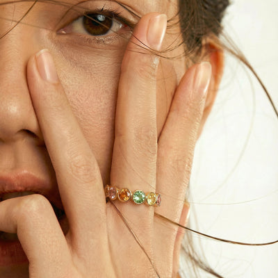 Prismatic Sapphire 9KT Gold Ring