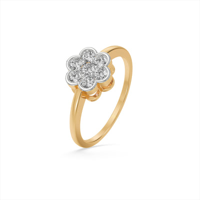 Blossom Radiance 9KT Gold Lab Grown Diamond Ring
