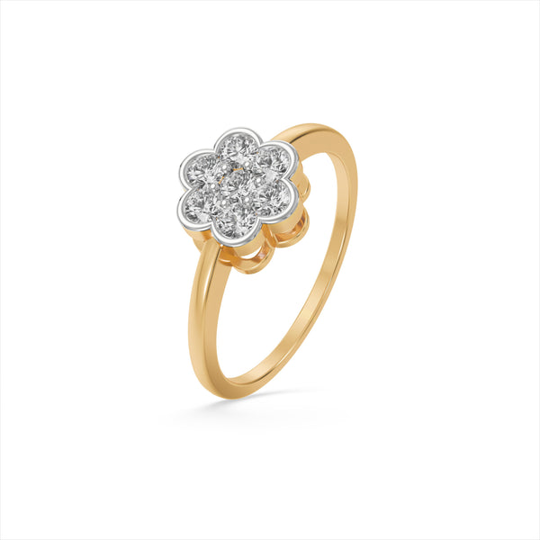 Blossom Radiance 9KT Gold Laboratory Grown Diamond Ring
