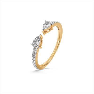 Sleek Promise 9KT Gold Lab Grown Diamond Ring