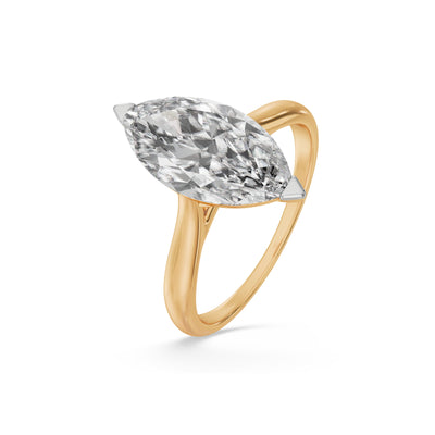 Marquise Solitaire 9KT Gold Lab Grown Diamond Ring