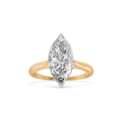 Marquise Solitaire 9KT Gold Lab Grown Diamond Ring