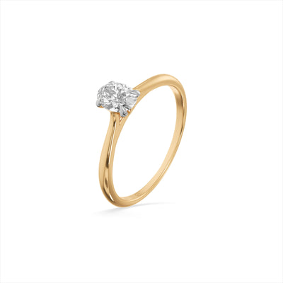 Oval Solitaire 9KT Gold Lab Grown Diamond Ring