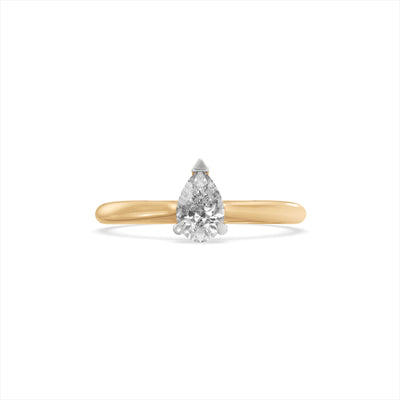 Pear Solitaire 9KT Gold Lab Grown Diamond Ring